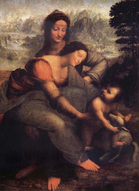 The Virgin and the Nino with Holy Ana, LEONARDO da Vinci